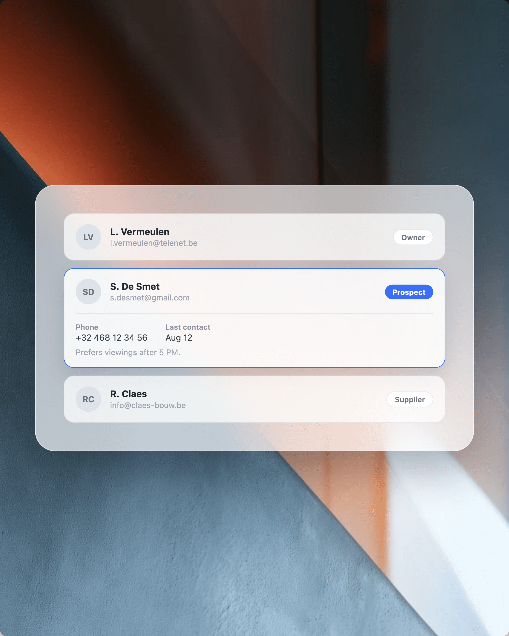 Clients & contacts